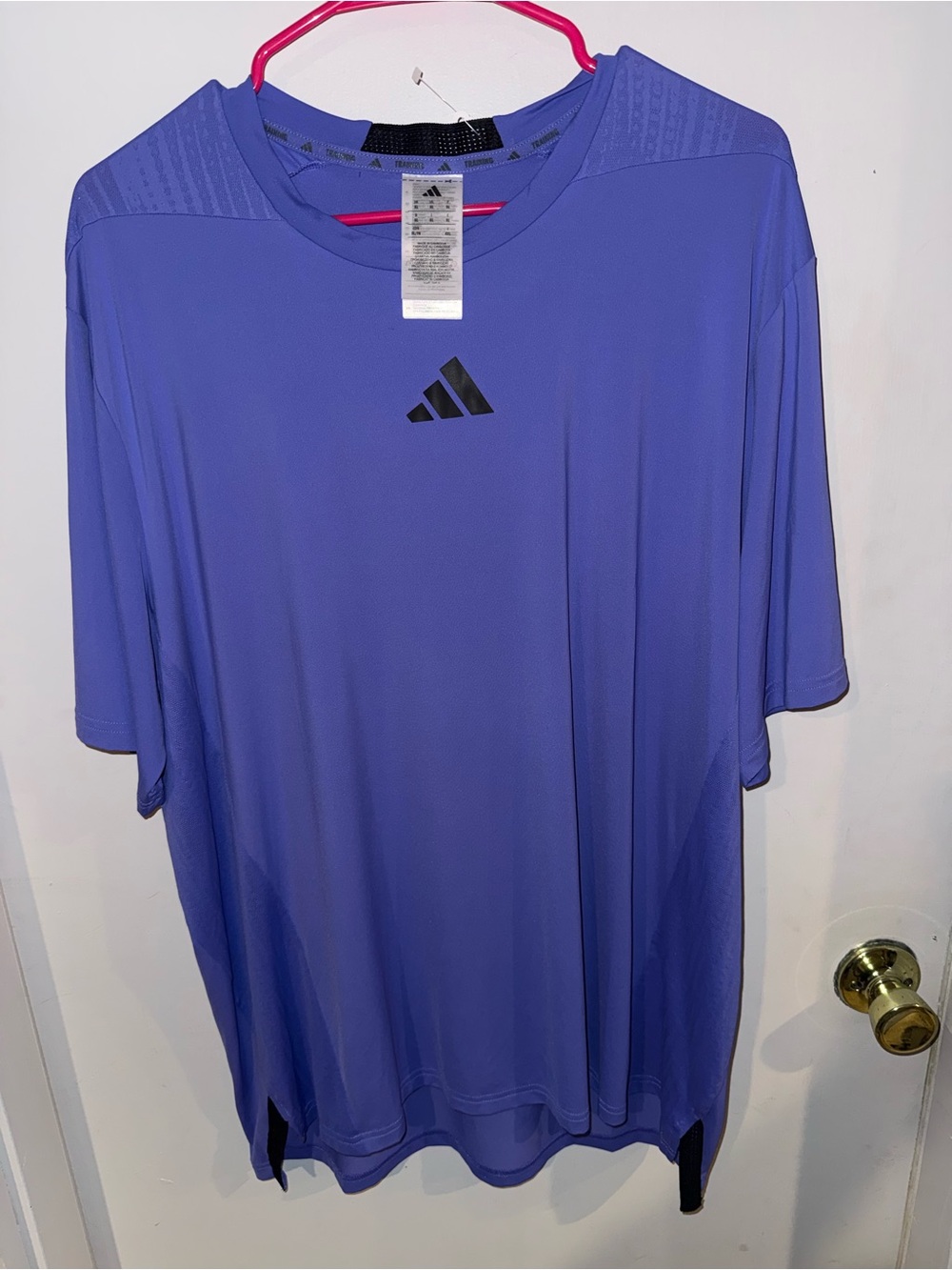 adidas Purple Short-Sleeve Performance Tee Never Worn
